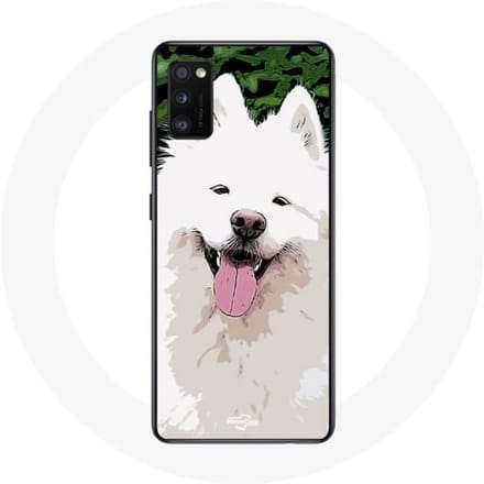Samsung Galaxy A41 hoesje Samojeed wit hondenras wit