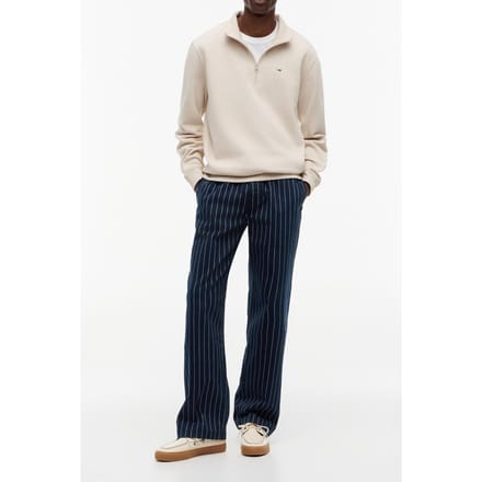 Tommy Hilfiger Regular Fleece 1/4 Zip Classic Beige Größe: M | Pullover Outlet | Herren | Braun
