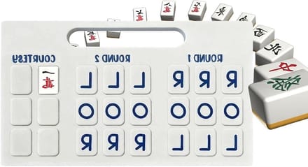 Mahjong Oefenbord - Strategisch Spel - Vaardigheidstraining - Compact Reisformaat - 23 x 16 cm - Wit