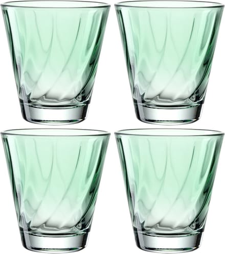 Leonardo TWIST Drinkglas 215ml groen - set/4