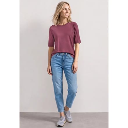 Basic Shirt met ronde hals in Unifarbe