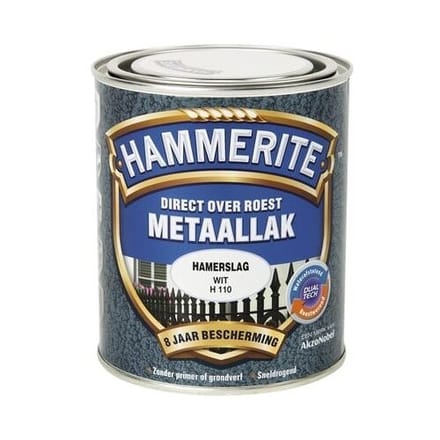 Hammerite Metaallak Direct over Roest Hamerslag - H110 Wit