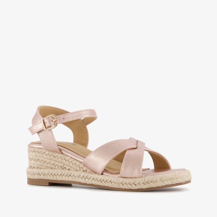 Blue Box meisjes sleehak sandalen metallic roze - Maat 30
