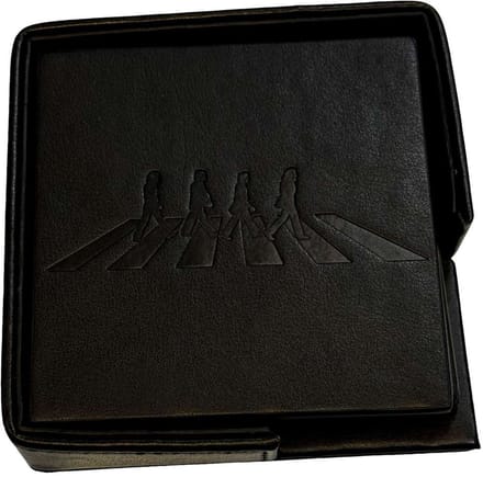 The Beatles - Crossing Onderzetter Set - Zwart