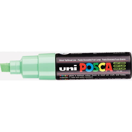 Posca marker met schuine punt schrijfdikte breed lichtgroen