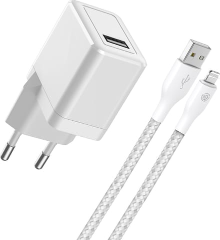 Power Adapter geschikt voor iPhone, iPad Oplader met Lightning naar usb Kabel 2 Meter