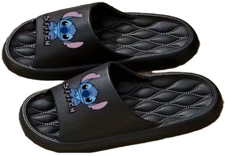 Slippers Stitch - zwart - maat 36/37