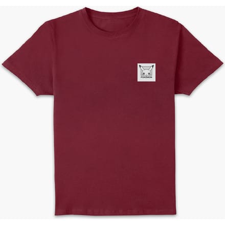 Pokémon Pikachu Patch Unisex T-Shirt - Burgundy - S