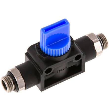 G1/8'' Kunststof/Messing 3/2-Weg Handafsluiter