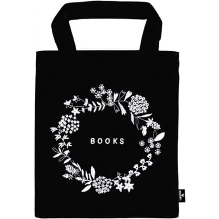 Libri_x boekentas katoen, formaat 20 x 25 cm. - books flowers