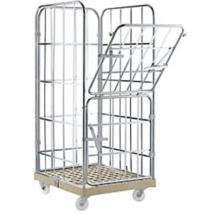 Rolcontainer - 4-zijdig - 724 x 815 x 1640 mm - grijs