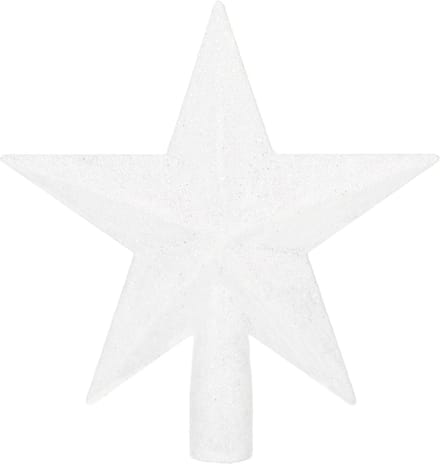 Kerstboom Piek | Ster | 19 cm | Glitter | Zilver