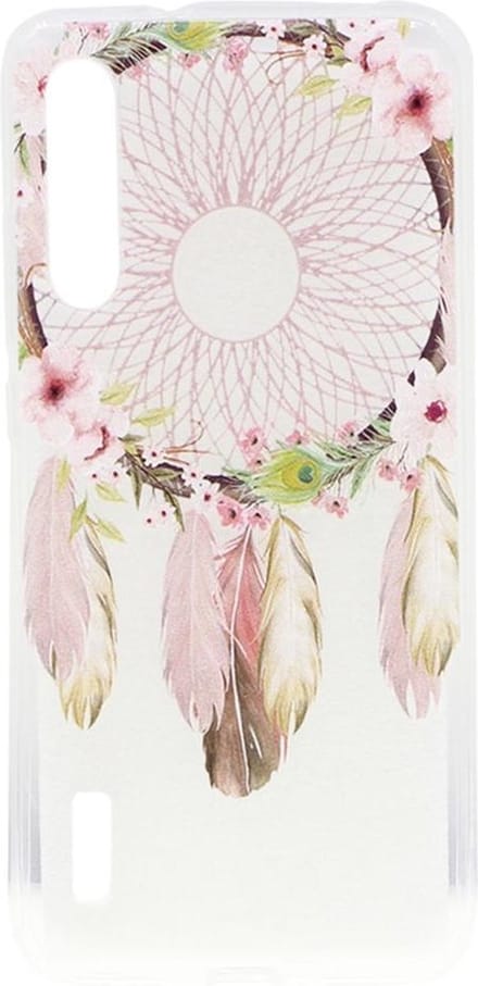 Shop4 - Xiaomi Mi A3 Hoesje - Zachte Back Case Dromenvanger en Bloemen
