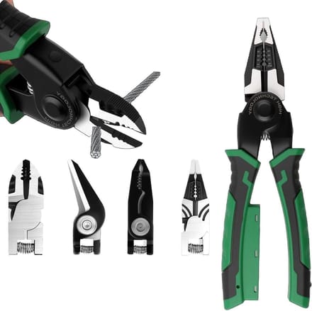 Multifunctionele striptang - Elektricien tang - Draad strippen - Met spannings tester - 8 inch - Grijs