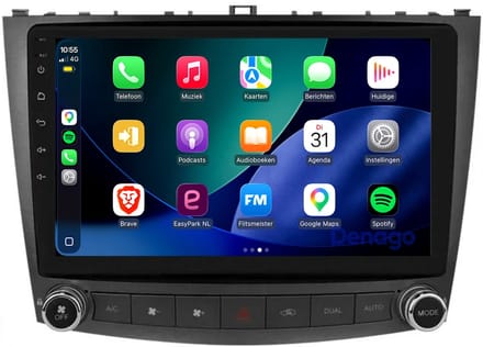 CarPlay autoradio geschikt voor Lexus IS | 2006 t/m 2012 | Android 16 | Draadloos Apple CarPlay & Android Auto | 2GB + 32GB | QuadCore processor | Denago DNG-A479 | 2025 model | 2006 2007 2008 2009 2010 2011 2012 | Bluetooth & Wifi