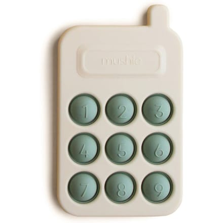 Mushie - Pop It Telefoon - Sensorische Siliconen Speelgoed - Activiteiten speelgoed - Camebridge Blue