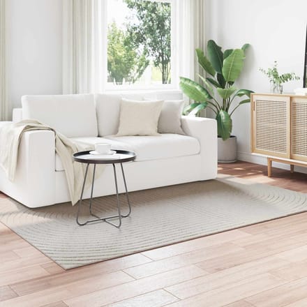 vidaXL - Binnen- - en - buitenkleed - PALMERAS - Crème - 200 - x - 140 - cm - Polyester