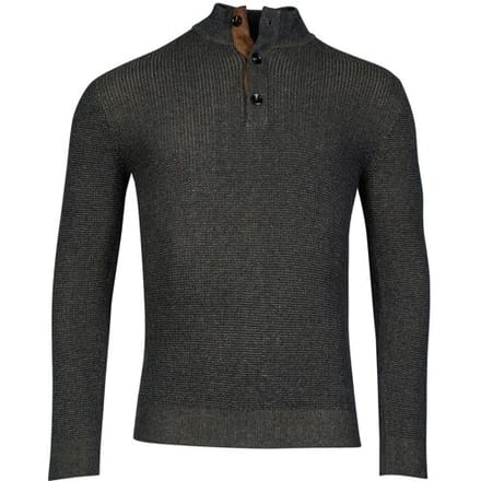Baileys Trui Button Placket Plated Structure Knit Taupe / male