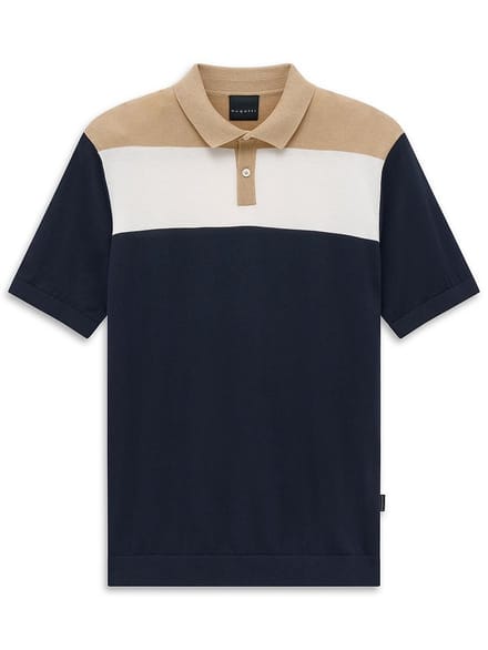 Polo-trui Regular Fit Van Bugatti blauw