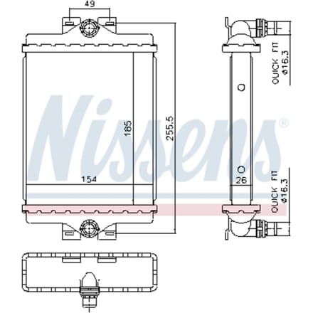 Radiator, motorkoeling NISSENS 606296