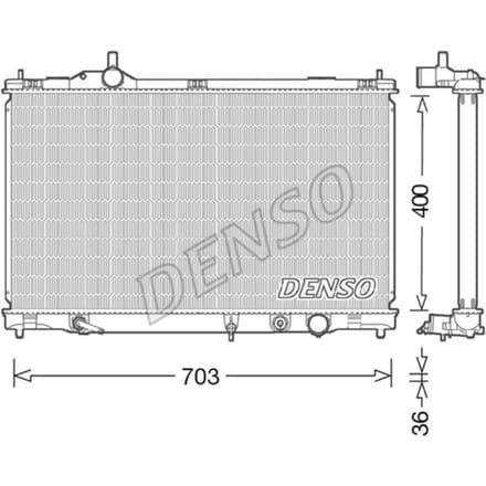 Radiator, motorkoeling DENSO DRM50095