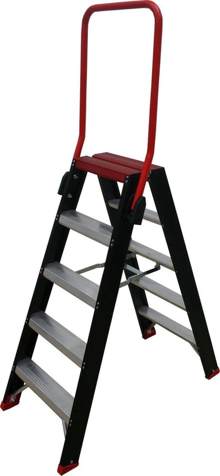 Altrex Taurus 5 treeds - Dubbel oploopbare magazijntrap - Werkhoogte 3.20m - Opberghoogte 1.27m