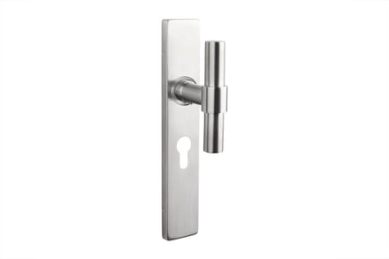 Lavuzo deurkruk Pesaro RVS met rechthoekig schild PC55 | Per set