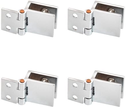 Allecto - 4 Stuks Meubelscharnier voor Glazen Deuren - Sterk en