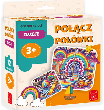 Verbind Helften Illusies 3+ - Puzzel