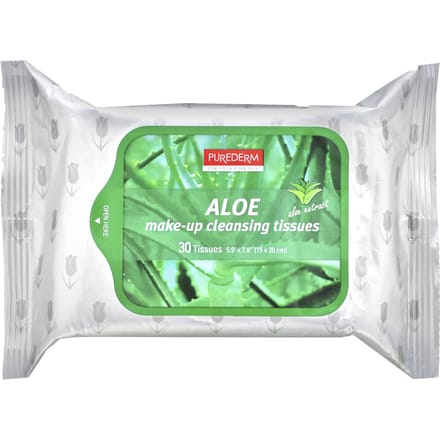 Make-up Reinigingsdoekjes, Aloë, 30 Doekjes green