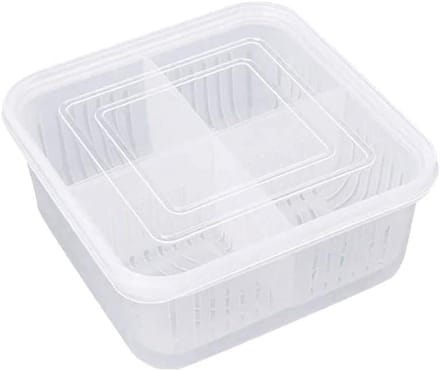 Voedselopslag Containers - Opbergdozen Keuken - Verse Producten Bewaren - Met 4 Compartimenten - Niet Gespecificeerd - Transparant