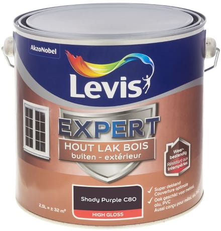 Levis - Expert Hout Lak Buiten High Gloss Mix - Shady Purple C80 - Mengverf - 2,5 L