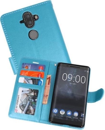 Wallet Cases Hoesje Geschikt voor Nokia 8 Sirocco Turquoise