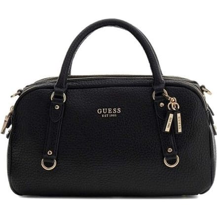 GUESS handtas schoudertas Marsha Box Satchel Black zwart