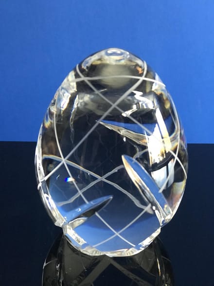 Luxe Kristallen Ei Ornament – Modern Geslepen Design