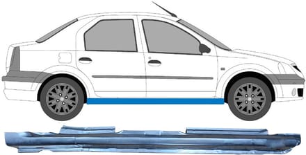Volledige dorpel voor Dacia Logan 2004-2009 / Rechts