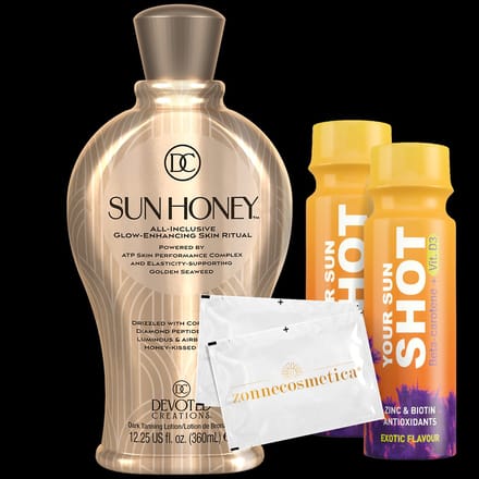 Devoted Creations - Sun Honey + 2 Your Sun Shots + 2 Verfrissingsdoekjes