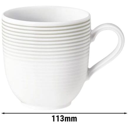 (6 stuks) SELTMANN WEIDEN Mok met handvat Tulp - 0,28 liter - Parelgrijs