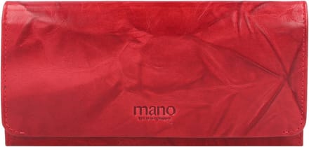mano Donna Aurona Portemonnee RFID Leer 19 cm - Dames - Horizontaal - rot
