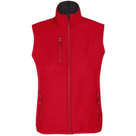 SOLS Dames/dames Falcon Softshell gerecyclede bodywarmer (Peperrood)