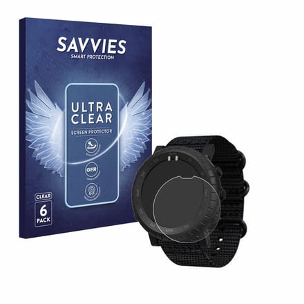 Savvies - Screenprotector voor Suunto Core Alpha - Folie Beschermfolie transparant 6 Stuks