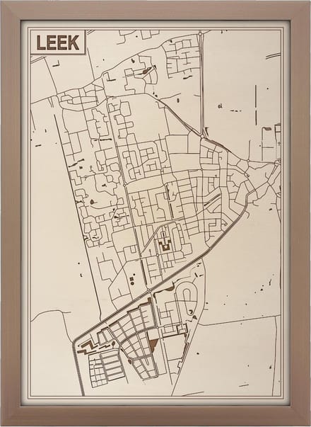 Decoratief Beeld - Houten Van Leek - Hout - Bekroned - Bruin - 21 X 30 Cm