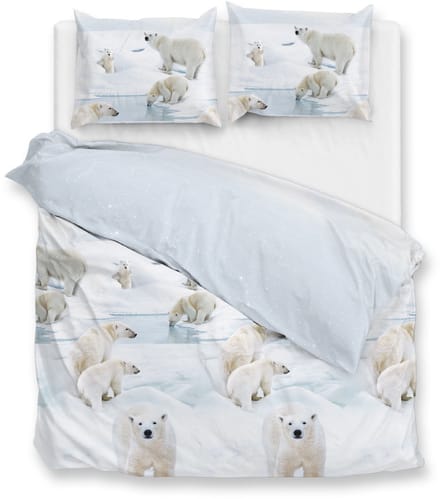 Zohome Polare Dekbedovertrek - Extra breed - 260x200/220 cm - Blue
