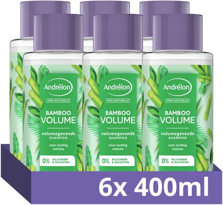 Andrélon - Shampoo - Pro-Naturals - Bamboo Volume - 6 x 400 ml