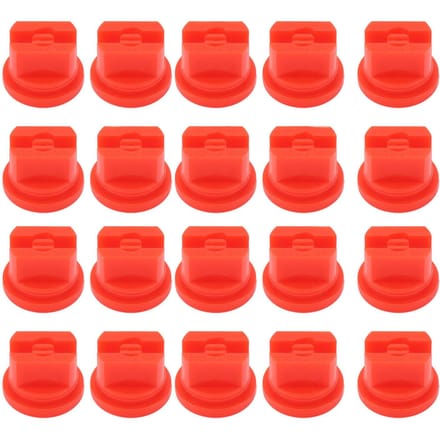 20 Stuks Platte Waaiersproeikop Uniforme Sproeiverdeling 110 Graden Landbouwsproeier Verstuivend red