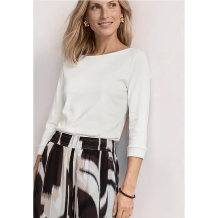 Shirt met 3/4-mouwen en een boothals