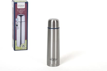 San Ignacio Thermosfles - 350 ml - RVS - voor koude en warme dranken - isoleerkan - zilver