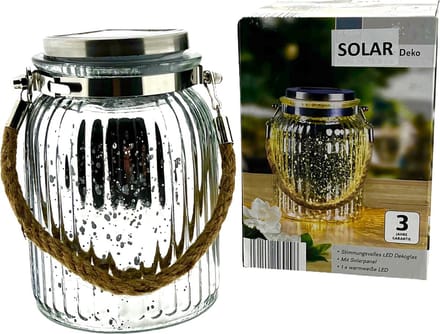 Solar Buitenlamp - LED - Dekoglas - op Zonne-energie