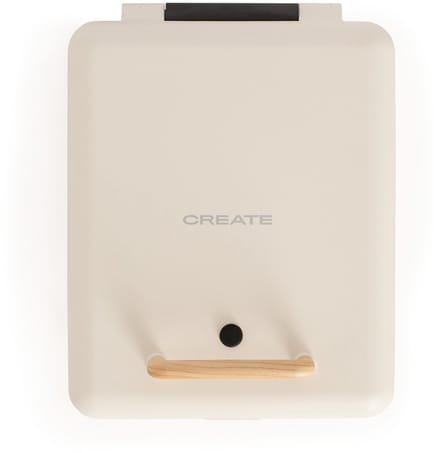 CREATE - Tosti-ijzer, grill en wafelijzer met verwisselbare platen - Gebroken wit - Viervoudig - STONE STUDIO