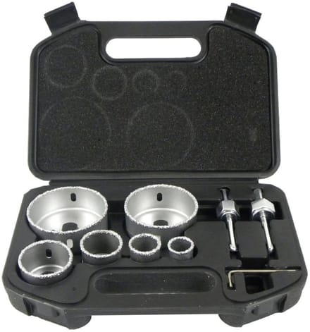 GEKO Gatenzaagset - 6-delig - Carbide Coating - 22-73mm - Inclusief Koffer